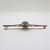 14k White Gold Antique Ladies Lapis Seed Pearl & Mine Cut Diamond Brooch Pin