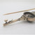 14k White Gold Antique Ladies Lapis Seed Pearl & Mine Cut Diamond Brooch Pin