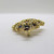 Eisenberg Gold Tone Multi Colored Various Sized Rhinestone Christmas Tree Pin Brooch
