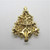Eisenberg Gold Tone Multi Colored Various Sized Rhinestone Christmas Tree Pin Brooch