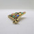 Eisenberg Ice Gold Tone Multicolored Rhinestone Christmas Tree Pin Brooch