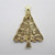 Eisenberg Ice Gold Tone Multicolored Rhinestone Christmas Tree Pin Brooch