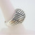 Sterling Silver Modern Unisex Weave Dome Design Ring  Sz 7.5