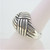 Sterling Silver Modern Unisex Weave Dome Design Ring  Sz 7.5