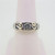 Sterling Silver  Square w Swirls Design Ring  Sz 8.0
