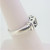 Sterling Silver  Square w Swirls Design Ring  Sz 8.0