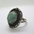 Sterling Silver File Work Turquoise Ring Size 6.5