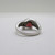 Versil Sterling Silver Triangle Garnet Diamond Accents Ring Size 7