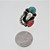 Sterling Silver Stamp Work Turquoise Coral Ring Size 6

The nickel is shown for scale and is not included in purchase