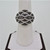 Sterling Silver Black Diamond Scale Pattern Ring Size 7
