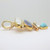 14k Yellow Gold Designer Signed Modern Abstract Multi Stone Enhancer Pendant