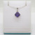 14k White Gold EMA Signed Checkerboard Cut Amethyst with Diamond Accents Pendant