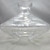 Modern Large Lead Crystal Wide Round Shallow Perfume Bottle w Cut Pattern Empty
