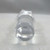 Modern Large Lead Crystal Wide Round Shallow Perfume Bottle w Cut Pattern Empty
