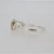 Chuck Clemency Sterling Silver Oval Rutilated Quartz with CZ Ring Size 9