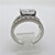 Sterling Silver Triple Band Faceted  CZ Ring Size 8.0 