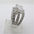 Sterling Silver Triple Band Faceted  CZ Ring Size 8.0 