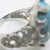 Sterling Silver Faux Turquoise Diamond Starfish Design Ring Size 7