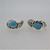 Carolyn Pollack Relios Sterling Silver Feather Turquoise Earrings