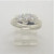 14k White Gold 3 Stone Approx 1.0ct TW Diamond Anniversary Ring Size 7