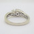 14k White Gold 3 Stone Approx 1.0ct TW Diamond Anniversary Ring Size 7