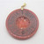 14k Yellow Gold & Carnelian Carved Chinese Zodiac Sheep Goat Medallion Pendant