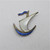 Ivar T Holth Norway Sterling Silver Enamel Guilloche Sailboat Pin