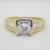 18k Yellow Gold Approx 1.25ctTW Princess Cut Diamond Engagement Ring Size 6