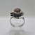Unsigned Sterling Silver Half Floral Half Smooth Design Boulder Opal Ring Size 4.25