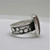 Sterling Silver Wide Band Square Cabochon Agate Ring Size 8