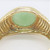 14k Yellow Gold EA Signed Oval Jade Fashion Ring Size 10