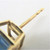 14k Yellow Gold Emerald Cut Blue Topaz Pendant & Earrings Matched Set