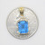 14k Yellow Gold Emerald Cut Blue Topaz Pendant & Earrings Matched Set