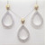 10k 2-Tone Gold Approx 1/3ctTW Diamond Pave Drop Earrings & Pendant Necklace Set