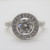 14k White Gold 1.33ctsTW Round Brilliant Diamond Halo Engagement Ring Size 6 3/4