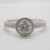 14k White Gold .50ct TW Diamond Halo Engagement Ring Size 9