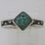 Green Rhombus Triangle Pattern Sterling Silver Ring Size 5