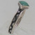 Green Rhombus Triangle Pattern Sterling Silver Ring Size 5