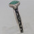 Green Rhombus Triangle Pattern Sterling Silver Ring Size 5