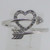 Diamonds in a Heart Shape with Arrow Sterling Silver Legend Jewelry Ring Size 7