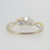 18k 2-Tone Gold GIA Certified .96ct Diamond Twist Band Engagement Ring Sz 6 3/4