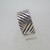 Sterling Silver Ring with Chevron Lines Size 8 1/4