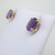 14k Yellow Gold Faceted Oval Cut Amethyst Stud Earrings
