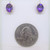 14k Yellow Gold Faceted Oval Cut Amethyst Stud Earrings