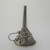 Sterling Silver funnel Charm With Floral Design Marked Mexico