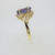 14k Y Gold Oval Fancy Cut AA Tanzanite & Diamond Accents Statement Ring Sz 9.75