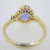 14k Y Gold Oval Fancy Cut AA Tanzanite & Diamond Accents Statement Ring Sz 9.75