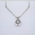 14k White Gold Approx .20ct Diamond Solitaire Pendant Choker Necklace