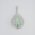14k White Gold 2.9cts Pear Cut Emerald Teardrop Pendant