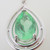 14k White Gold 2.9cts Pear Cut Emerald Teardrop Pendant